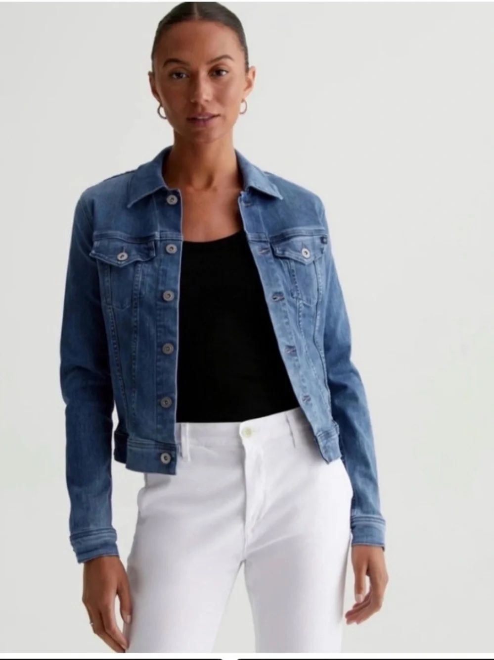 Ag Adriano Goldschmied Blue Denim Jacket for Women